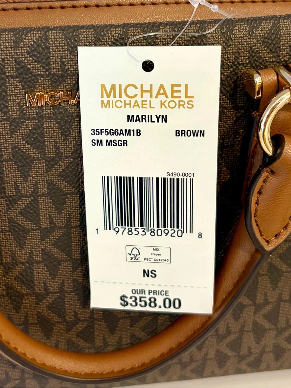 Michael Kors Marilyn Small Signature Logo Satchel Crossbody Bag